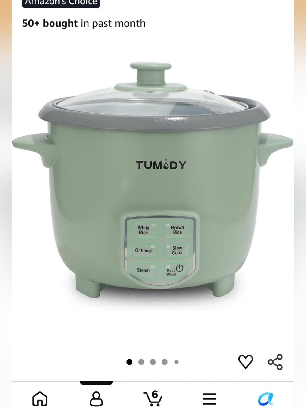 Sage Green Multi‑Function Rice Cooker - Compact Home Cooker
